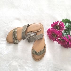 Old Navy Green Double Strap Sandals Size 10